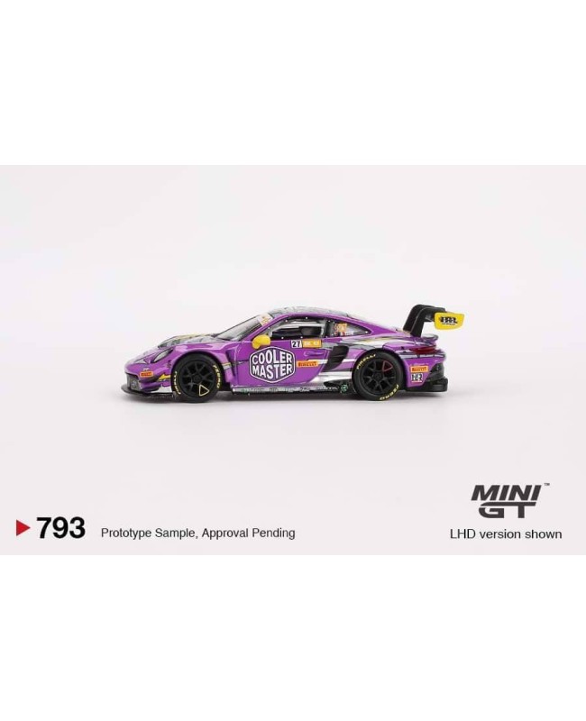 (預訂 Pre-order) MINI GT 1/64 MGT00793-L Porsche 911 GT3 R #27 HubAuto Racing 2023 FIA GT World Cup 70th Macau Grand Prix (Diecast car model)
