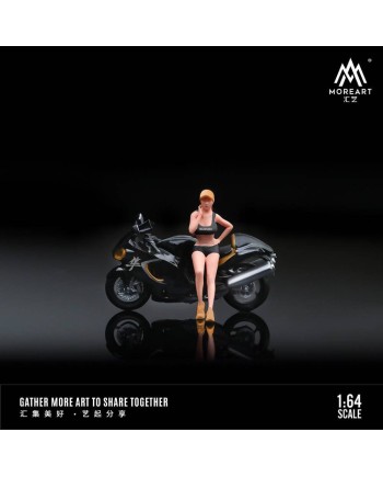 (預訂 Pre-order) MoreArt 1/64 Suzuki Hayabusa Motorcycle Set MO222071 Black