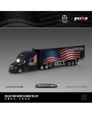 (預訂 Pre-order) TimeMicro & Perka 1/64 Freightliner container truck (Diecast car model) 限量999台 USA livery TM800101