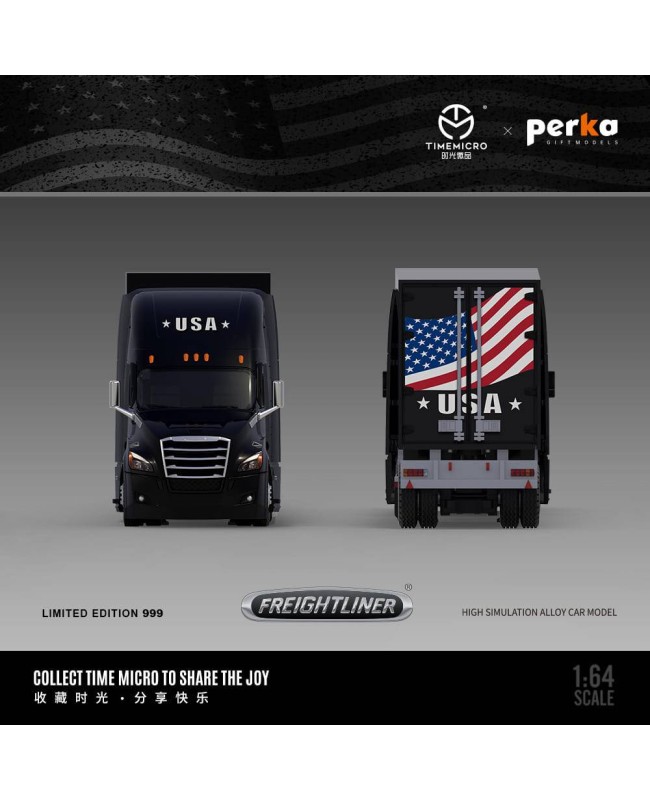 (預訂 Pre-order) TimeMicro & Perka 1/64 Freightliner container truck (Diecast car model) 限量999台 USA livery TM800101