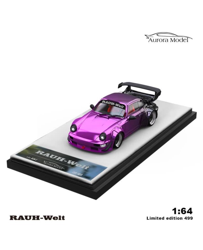 (預訂 Pre-order) AM Aurora 1/64 964 Chrome Purple-black 普通版 (限量499台) (Diecast car model)