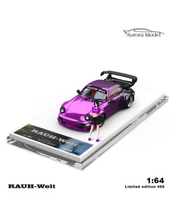 (預訂 Pre-order) AM Aurora 1/64 964 Chrome Purple-black 人偶版  (限量499台) (Diecast car model)
