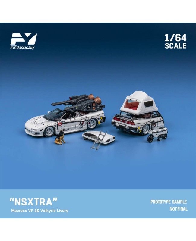 (預訂 Pre-order) Finclassically 1:64 NSX.TRA modified version Valkyrie (Diecast car model) 豪華版/車+戰機+行李架+拖車+帳篷+狗+梯子+單車