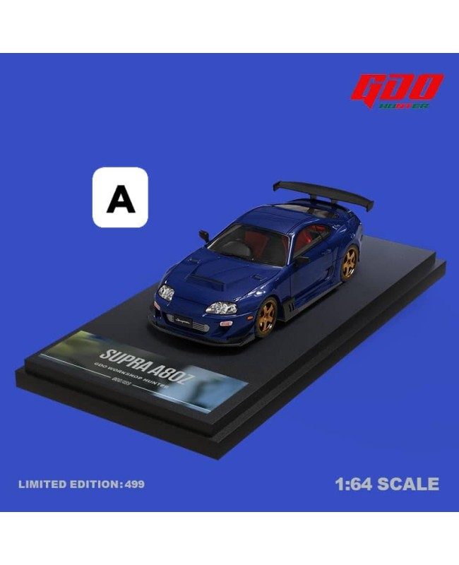 (預訂 Pre-order) GDO x TM 1/64 SUPRA A80Z (Diecast car model) Blue 普通版