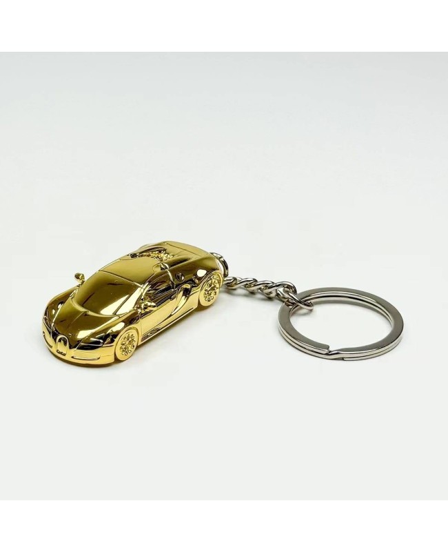 (預訂 Pre-order) Seeker 1/87 Veyron Super Sport Chain keychain (Diecast car model) 限量999台 Chrome Gold