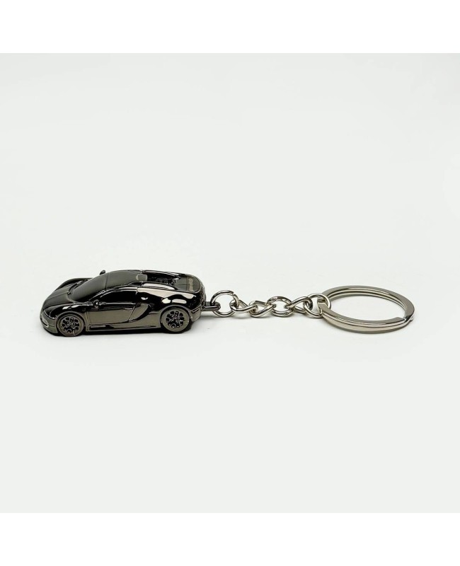(預訂 Pre-order) Seeker 1/87 Veyron Super Sport Chain keychain (Diecast car model) 限量999台 Chrome Gun Grey