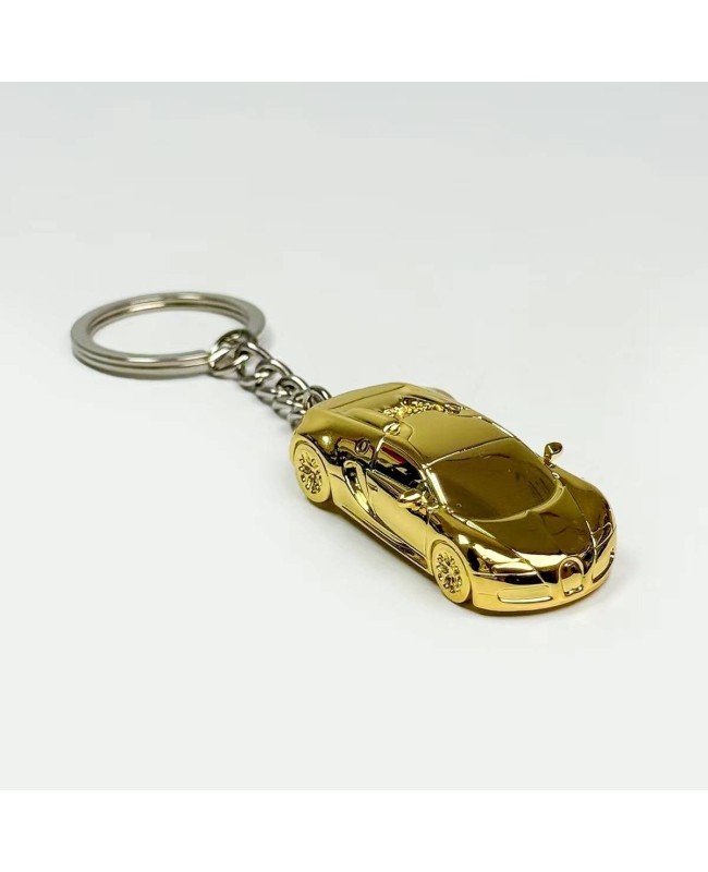 (預訂 Pre-order) Seeker 1/87 Veyron Super Sport Chain keychain (Diecast car model) 限量999台 Chrome Gold