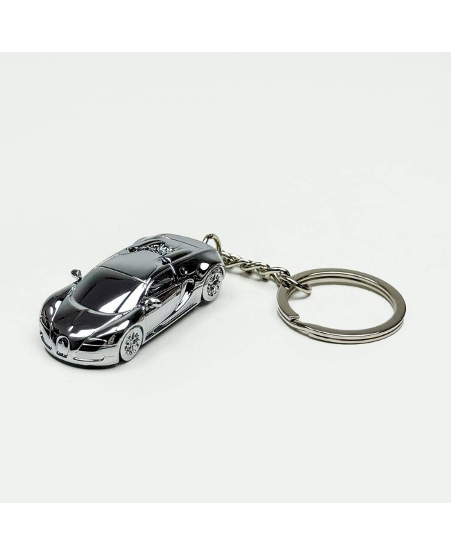 (預訂 Pre-order) Seeker 1/87 Veyron Super Sport Chain keychain (Diecast car model) 限量999台 Chrome Silver