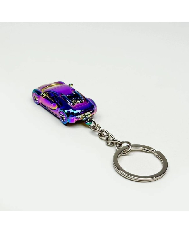 (預訂 Pre-order) Seeker 1/87 Veyron Super Sport Chain keychain (Diecast car model) 限量999台 Chrome Magic Purple