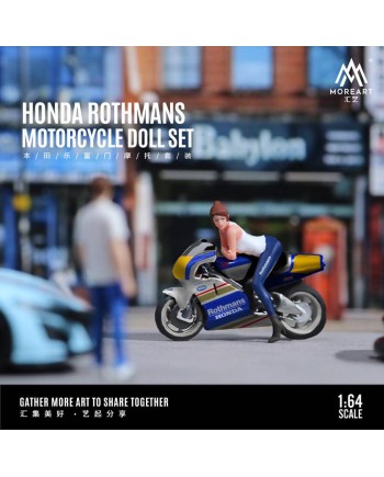 (預訂 Pre-order) MoreArt 1/64 Honda Rothmans Motorcycle Doll Set MO222078