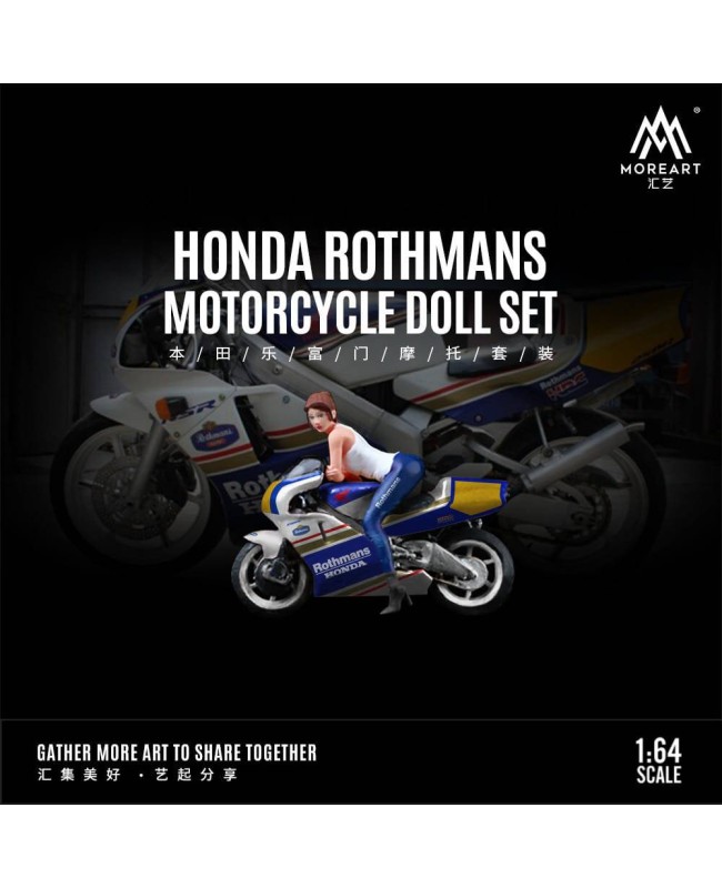 (預訂 Pre-order) MoreArt 1/64 Honda Rothmans Motorcycle Doll Set MO222078