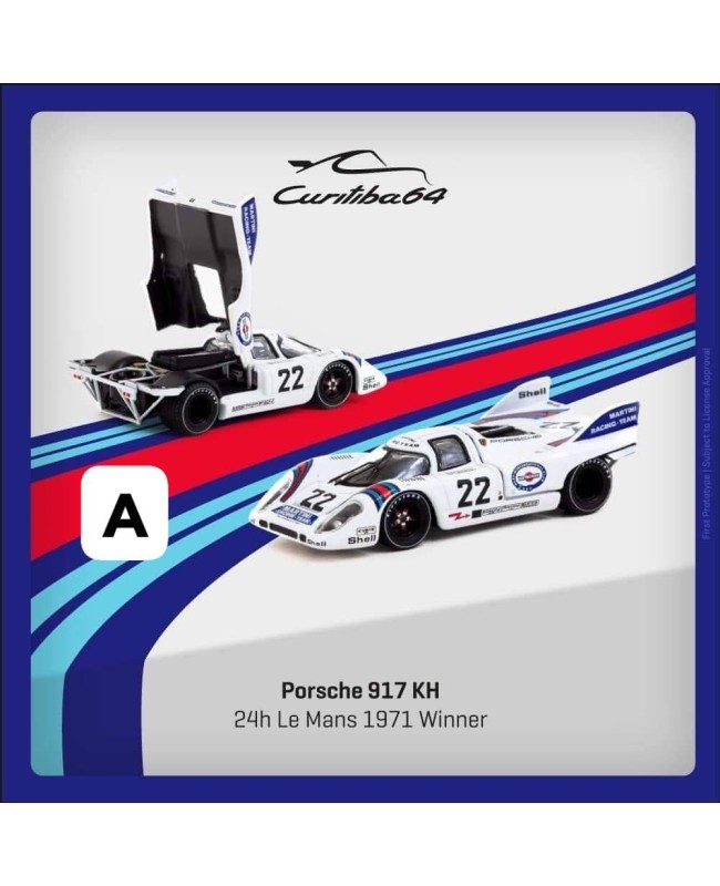 (預訂 Pre-order) Curitiba64/ Tarmac 1/64 CWB64-002-LMW22 - Porsche 917 KH 24h Le Mans 1971 Winner #22 (Diecast car model)