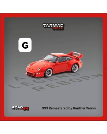 (預訂 Pre-order) Curitiba64/ Tarmac 1/64 T64R-TL054-RE - 993 Remastered By Gunther Werks Red (Diecast car model)