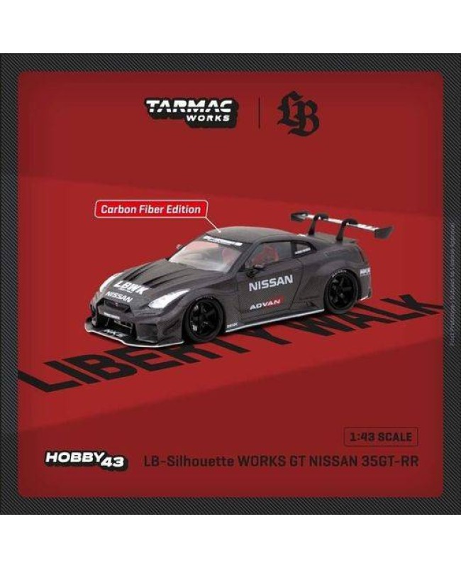 (預訂 Pre-order) TARMAC WORKS 1/43 T43-022-CBN LB-Silhouette WORKS GT NISSAN 35GT-RR Full Carbon (Diecast car model)