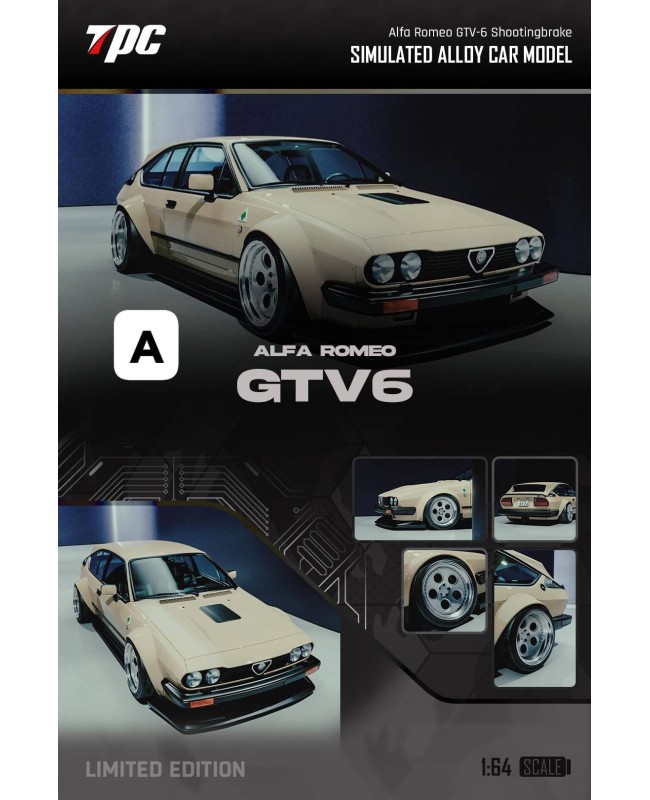 (預訂 Pre-order) TPC 1/64 Alfa Romeo GTV6 (Diecast car model) 限量699台 Beige