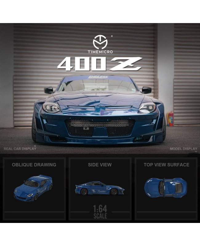 (預訂 Pre-order) TimeMicro 1/64 NISSAN 400Z (Diecast car model) 限量999台 Blue 普通版 TM649102