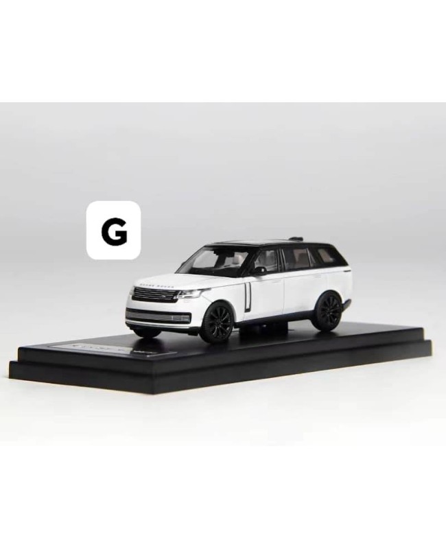 (預訂 Pre-order) LCD 1:64 Land Rover Range Rover Mk5 Autoboigraphy SV P530 LWB V8 4.4 加長版 (Diecast car model) 白色黑頂(再版)