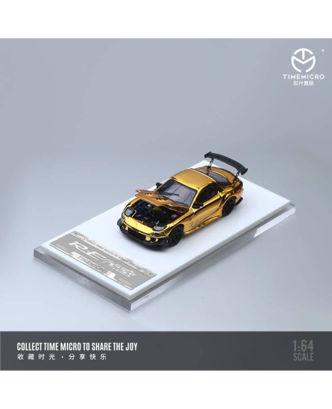 (預訂 Pre-order) TM 1/64 Mazda RX7 Chromed color (Diecast car model) 限量999台 TM647004 Chrome gold