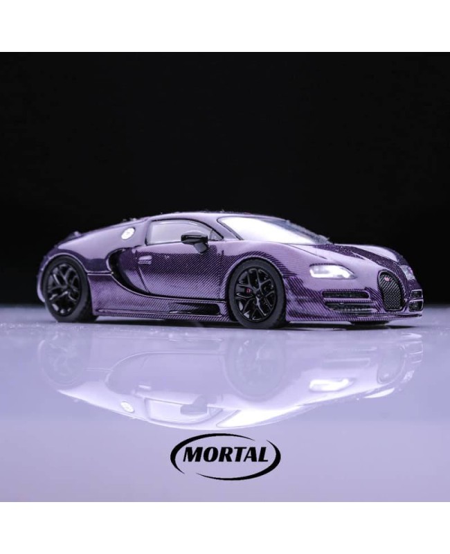 (預訂 Pre-order) Mortal 1/64 Bugatti Veyron (Diecast car model) Purple carbon