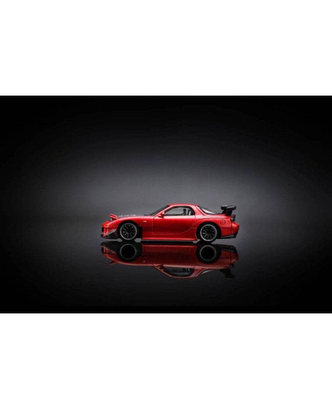 (預訂 Pre-order) POP RACE × ENIGMA 海外聯名限定 - 吊卡版 (Diecast car model) PRE003 MAZDA RX-7 (FD3S) WIDEBODY Metallic Red (金屬紅)