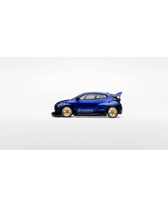 (預訂 Pre-order) POP RACE × ENIGMA 海外聯名限定 - 吊卡版 (Diecast car model) PRE004 PANDEM GR YARIS Metallic Blue (金屬藍)