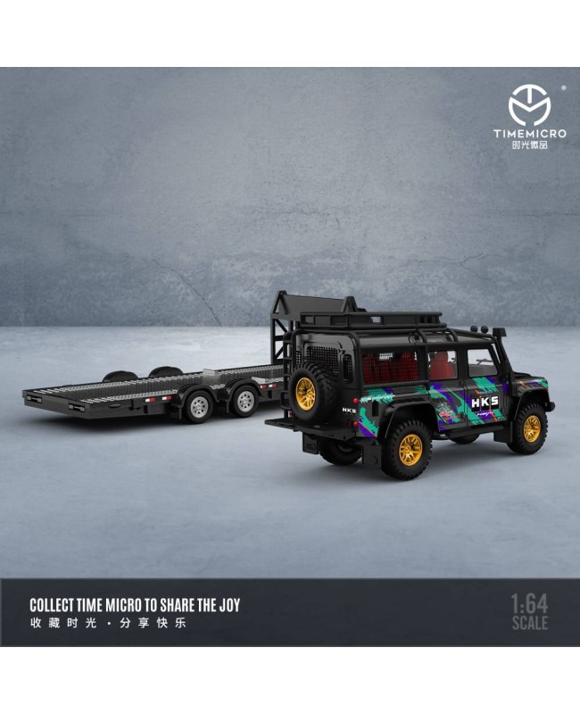 (預訂 Pre-order) TimeMicro 1/64 Land Rover Defender (Diecast car model) 限量999台 HKS TM646106-2 拖車版
