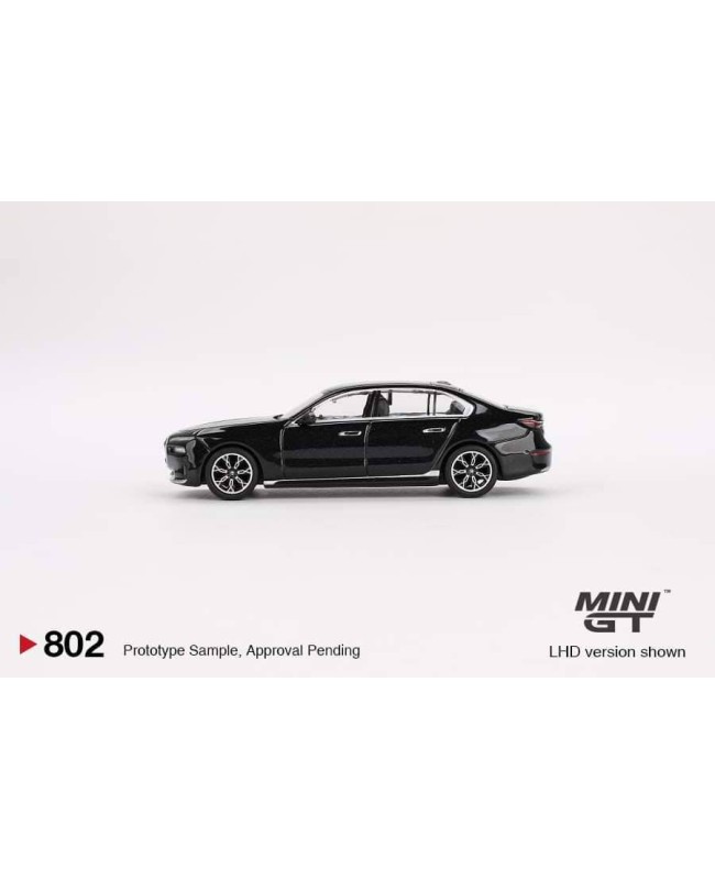 (預訂 Pre-order) Mini GT 1/64 MGT00802-R BMW i7 eDrive50 Black Sapphire RHD (Diecast car model)
