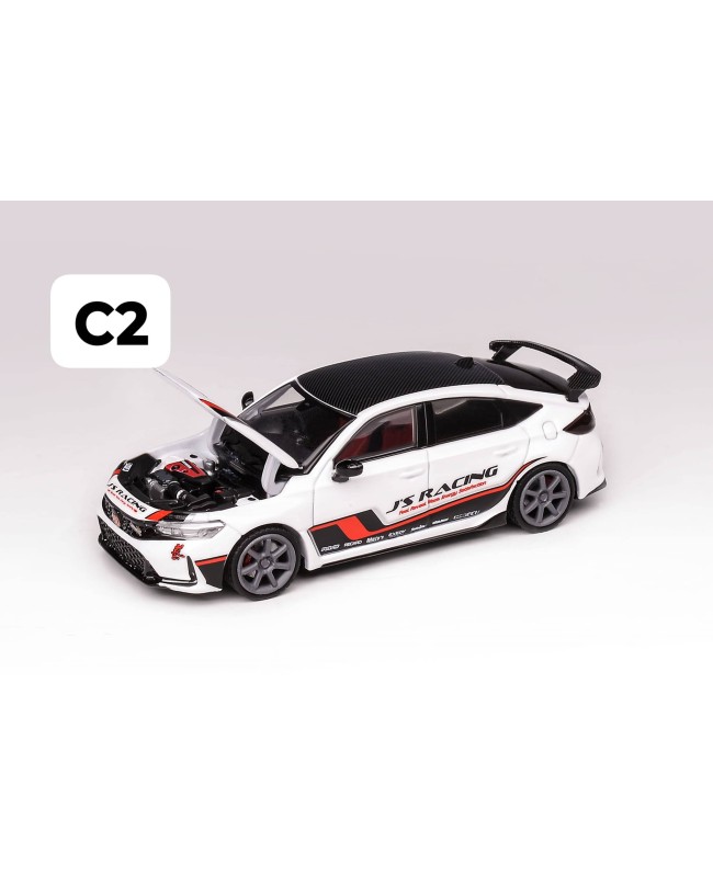(預訂 Pre-order) MOTORHELIX MH 1/64 Honda Civic Type R FL5 J's Racing Pearl White (限量499台) (Diecast car model)