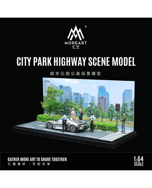 (預訂 Pre-order) MoreArt 1/64 CITY SCENE MODEL CITY PARK HIGHWAY SCENE MODEL MO901313