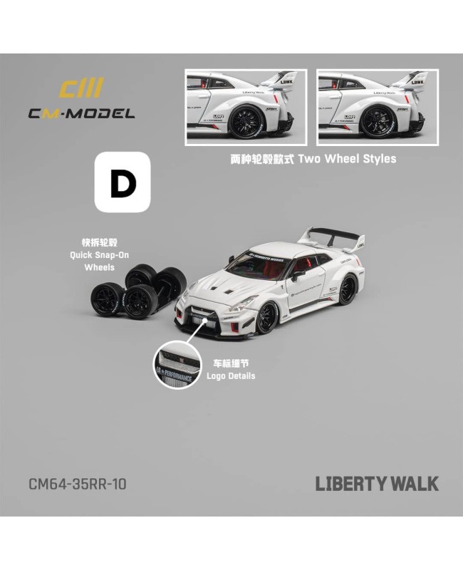(預訂 Pre-order) CM Model 1/64 CM64-35RR-10 Nissan LBWK Supersilhouette 35GT-RR White (Diecast car model)