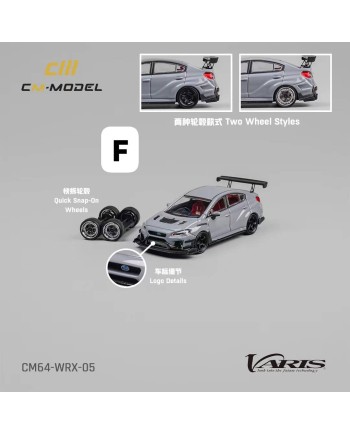 (預訂 Pre-order) CM Model 1/64 CM64-WRX-05Subaru WRX Varis Widebody 2.0 Gray (Diecast car model)