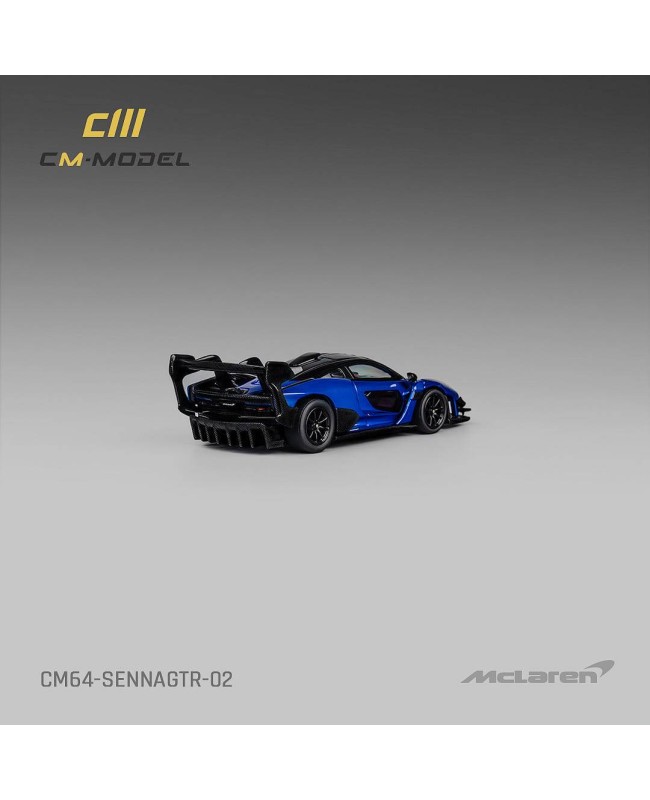 (預訂 Pre-order) CM Model 1/64 CM64-SennaGTR-02 Mclaren  Senna GTR Metallic blue (Diecast car model)