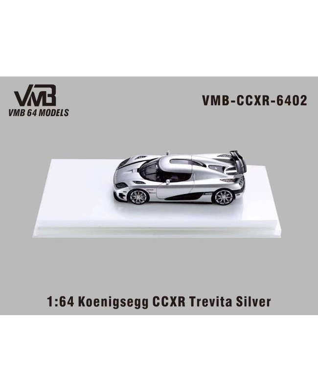 (預訂 Pre-order) VMB 1/64  Koenigsegg CCXR Trevita (Resin car model) Silver (限量666台)