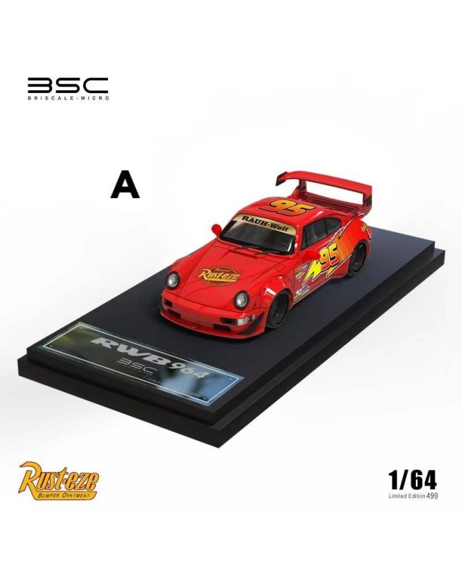 (預訂 Pre-order) BSC 1/64 RWB964 Lightning McQueen 特別版 普通版 (Diecast car model)
