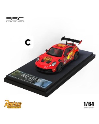 (預訂 Pre-order) BSC 1/64 911 992 GT3 RS Lightning McQueen 特別版 普通版 (Diecast car model)