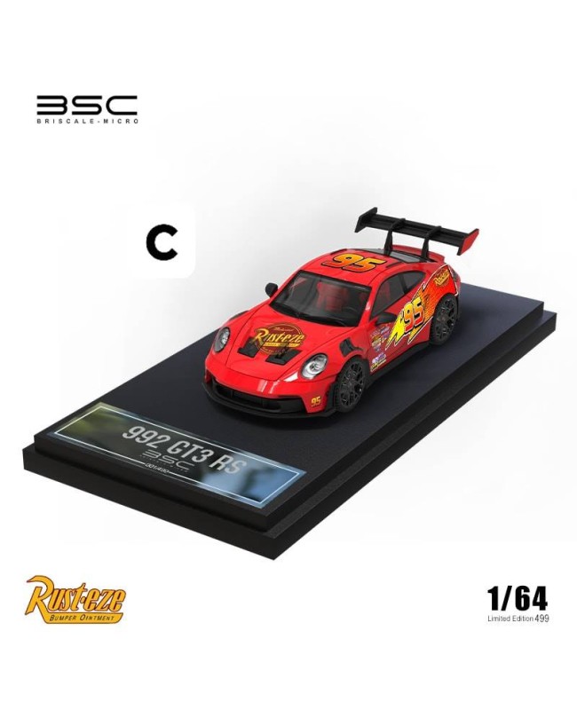 (預訂 Pre-order) BSC 1/64 911 992 GT3 RS Lightning McQueen 特別版 普通版 (Diecast car model)