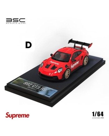 (預訂 Pre-order) BSC 1/64 911 992 GT3 RS  Supreme 普通版 (Diecast car model)