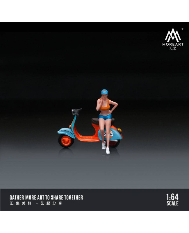 (預訂 Pre-order) MoreArt 1/64 Gulf Pedal Motocycle Doll MO222083