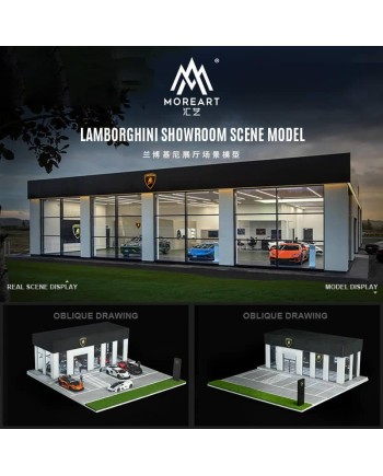 (預訂 Pre-order) MoreArt 1/64 Lamborghini Showroom Scene Model MO936009
