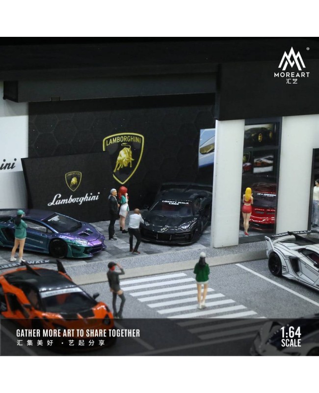 (預訂 Pre-order) MoreArt 1/64 Lamborghini Showroom Scene Model MO936009
