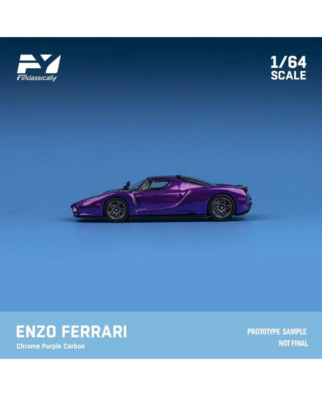 (預訂 Pre-order) Findclassically 1/64 Enzo (Diecast car model) 限量300台 Chrome carbon fiber purple