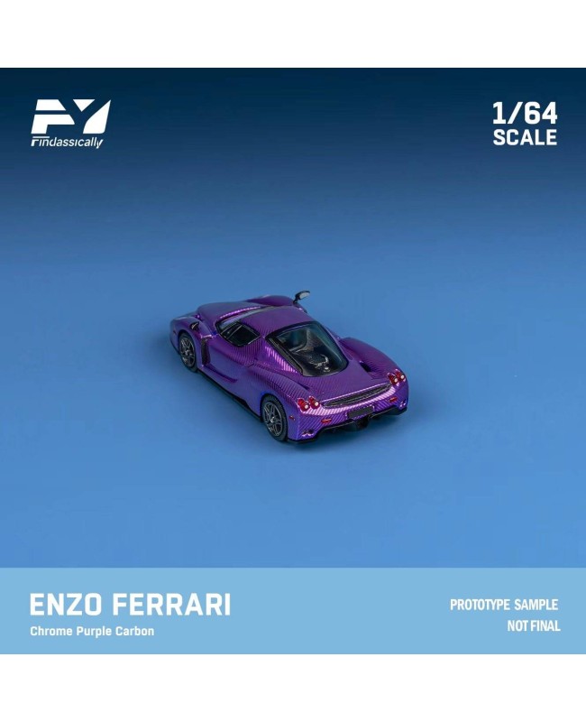 (預訂 Pre-order) Findclassically 1/64 Enzo (Diecast car model) 限量300台 Chrome carbon fiber purple
