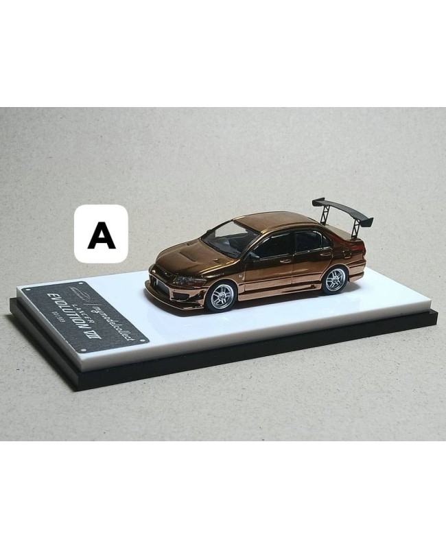 (預訂 Pre-order) MC 1/64 MC640015A —-Mitsubishi Evolution EVO VII 電鍍銅 (Chrome Copper) (Diecast car model)