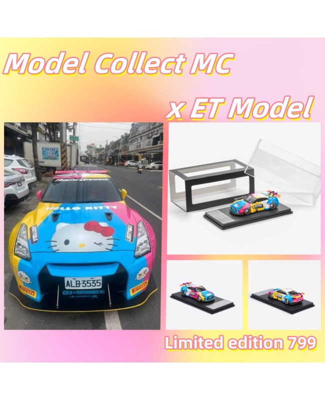 (預訂 Pre-order) ET Model x Model Collect MC 1:64 GT-R R35 LB 1.5 Colorful Kitty (Diecast car model) 限量799台