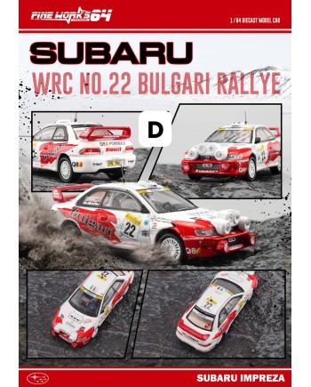 (預訂 Pre-order) Fine works64 1/64 SUBARU WRC (Diecast car model) 限量500台 White #22