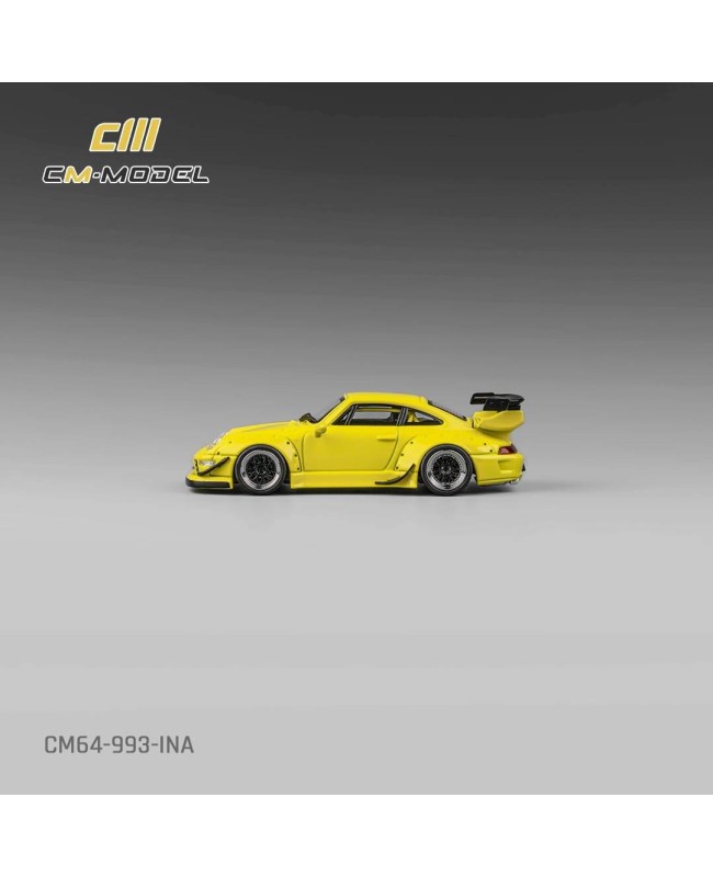 (預訂 Pre-order) CM Model 1/64  Porsche 964 / 993 (Indonesia Exclusive) (Diecast car model) CM64-993-INA - 993 Yellow