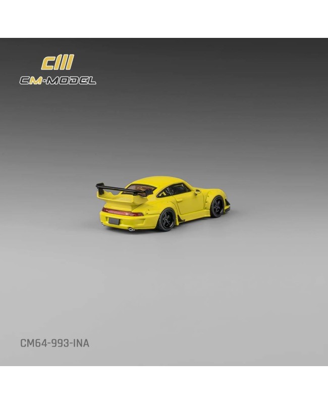 (預訂 Pre-order) CM Model 1/64  Porsche 964 / 993 (Indonesia Exclusive) (Diecast car model) CM64-993-INA - 993 Yellow
