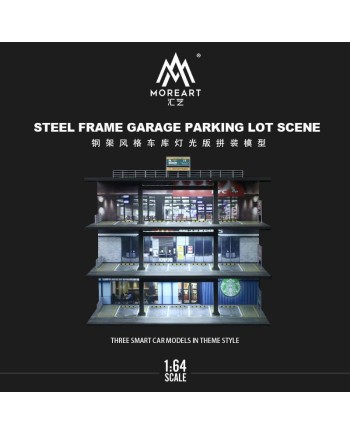 (預訂 Pre-order) MoreArt 1/64 STEEL FRAME GARAGE PARKING LOT SCENE MO922001