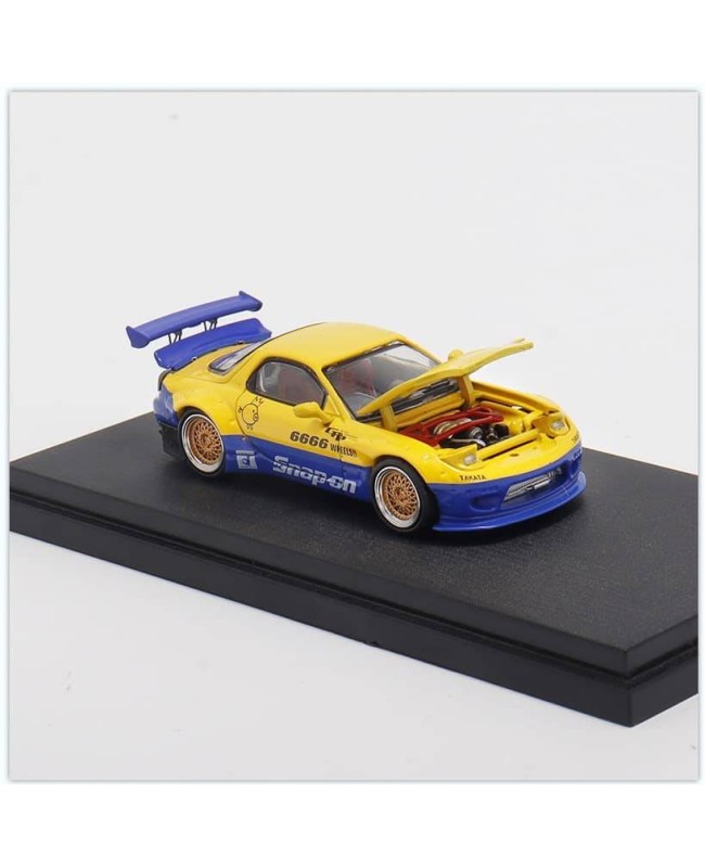 (預訂 Pre-order) Master 1/64 Mazda RX7 Rocket Bunny. (Diecast car model) 限量399台 Blue Yellow