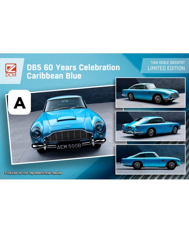 (預訂 Pre-order) DCM 1/64 DB5 (Diecast car model) 限量500台 60 Years Celebration Caribbean Blue